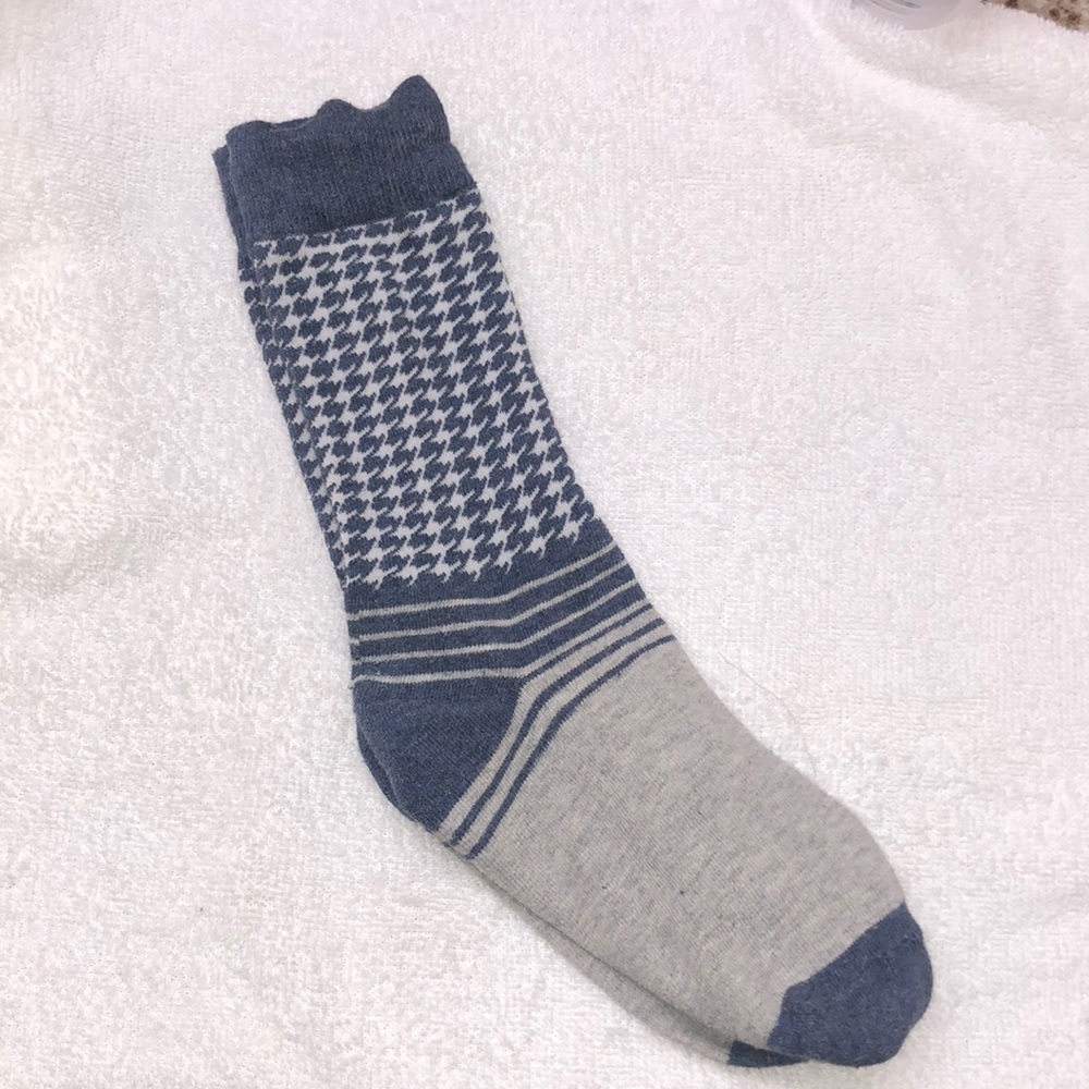 Patterned dress socks, grey and blue size 9-12 mens